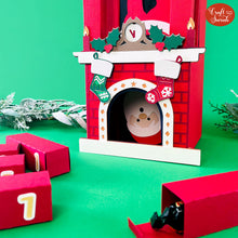 Load image into Gallery viewer, Santa in Chimney Advent Calendar SVG | 3D Advent Calendar Cutting File