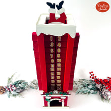 Load image into Gallery viewer, Santa in Chimney Advent Calendar SVG | 3D Advent Calendar Cutting File