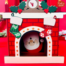 Load image into Gallery viewer, Santa in Chimney Advent Calendar SVG | 3D Advent Calendar Cutting File