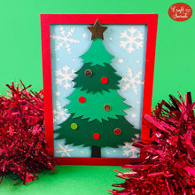 Load image into Gallery viewer, Christmas Popout Card SVG | Layered Christmas Tree Greetings Cutting File