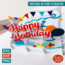 Load image into Gallery viewer, Happy Birthday Popout Card SVG Cut File