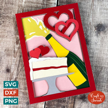 Load image into Gallery viewer, Wedding Popout Card SVG | Layered Wedding Day Greetings Card Cut Files