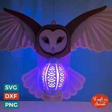 Load image into Gallery viewer, Barn Owl Lantern SVG