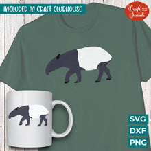 Load image into Gallery viewer, Tapir Adult SVG | Grey and White Vinyl Version
