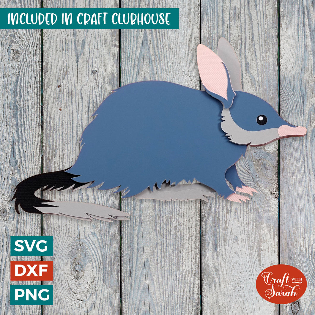 Bilby SVG | Layered Australian Bilby Cutting File