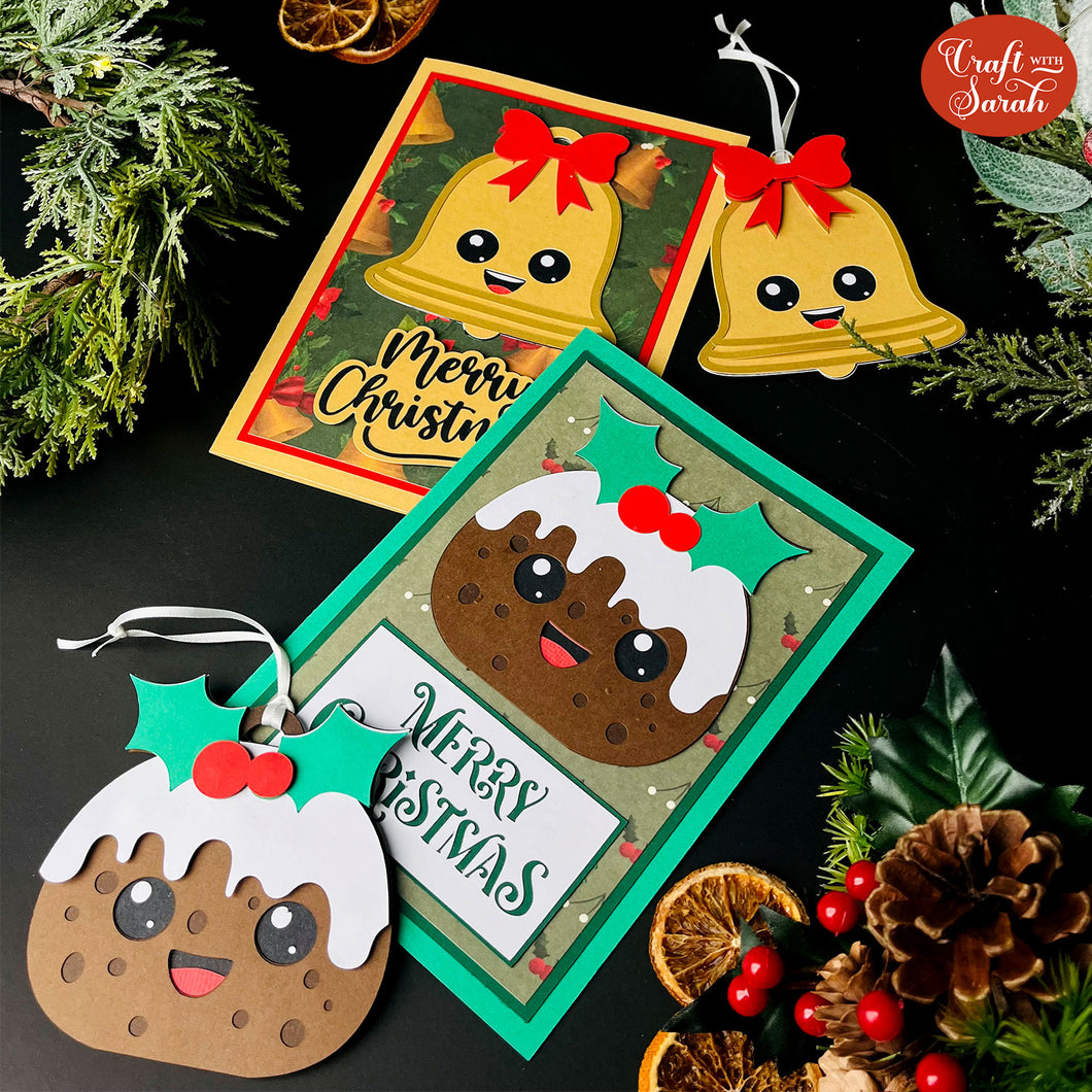 Christmas Critter SVGs | Layered Christmas Pudding & Bell Cutting File