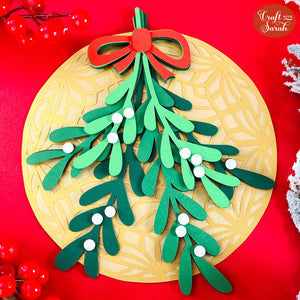 Mistletoe SVG | Layered Festive Mistletoe Branch Cutting File