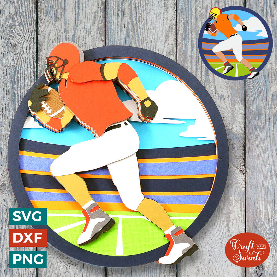 American Football SVG | Male & Female Football Players Cut Files