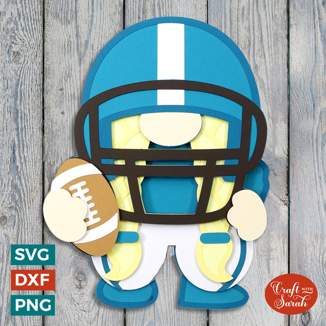American Football Gnome SVG | Female Football Gnome