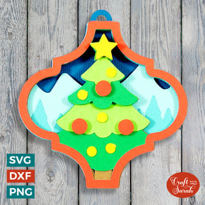 Christmas Tree Arabesque Ornament Cut File | CCC23
