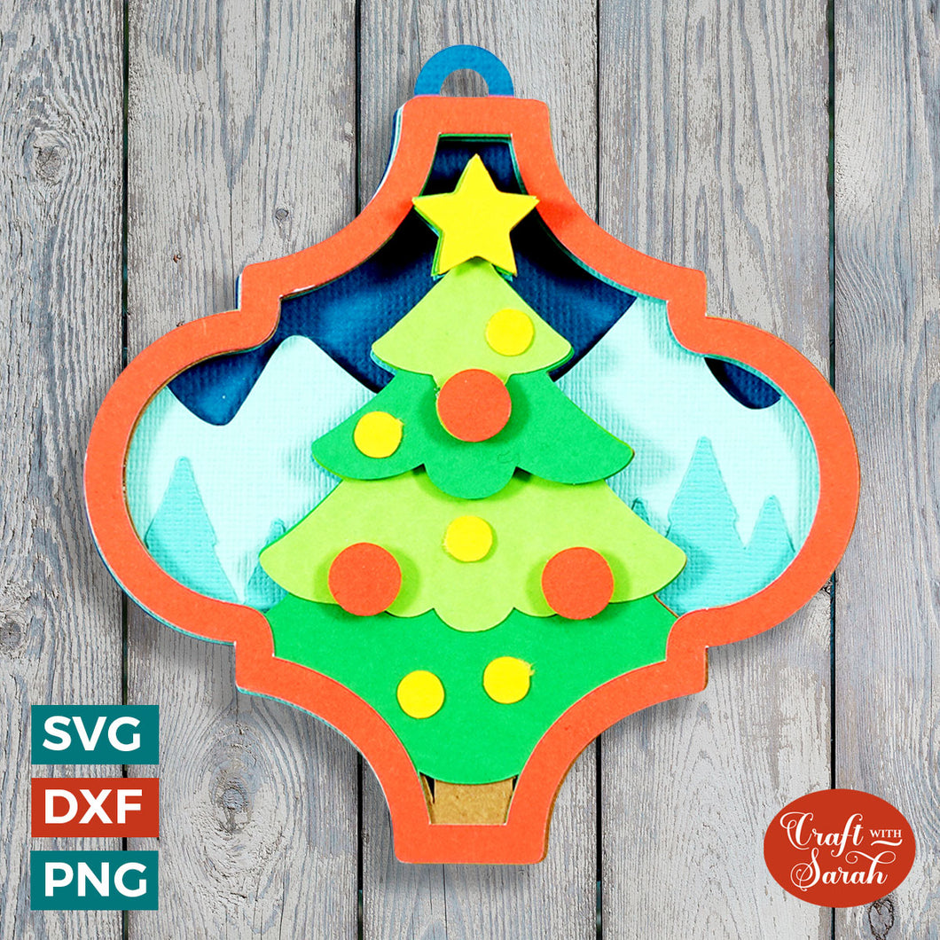 Christmas Tree Arabesque Ornament Cut File | CCC23