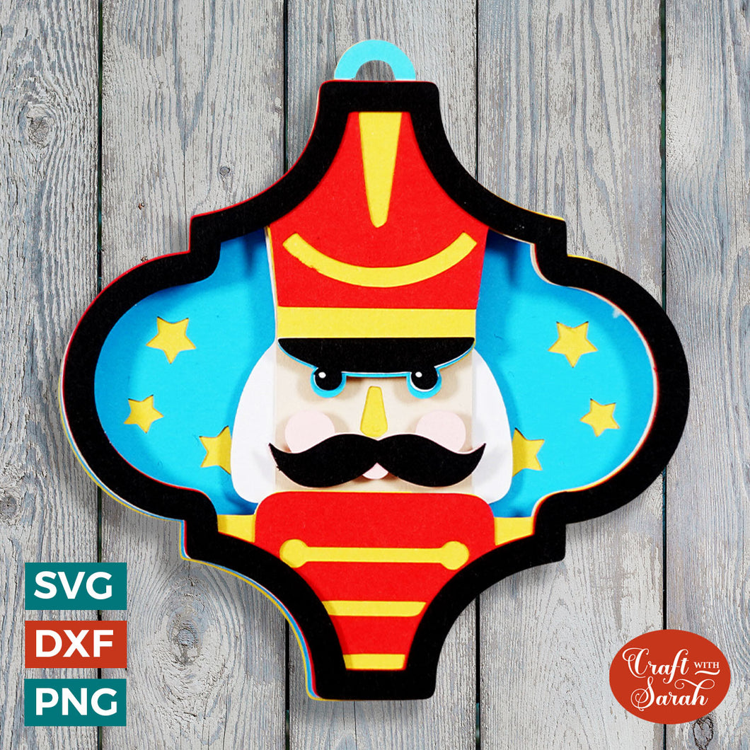 Nutcracker Christmas Arabesque Ornament Cut File | CCC23