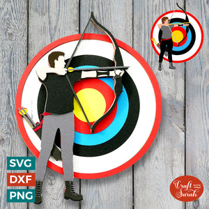 Archery SVG | Male & Female Archer Bow & Arrow Cut Files