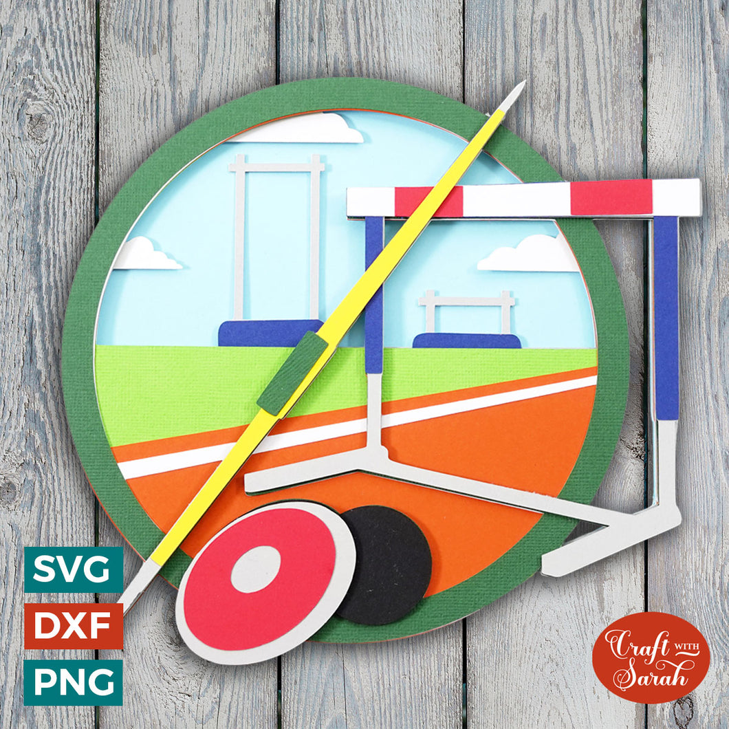 Athletics SVG | Layered Track & Field Sport Cut Files