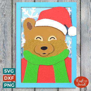 Santa Bear Layered Card Cut File | CCC23
