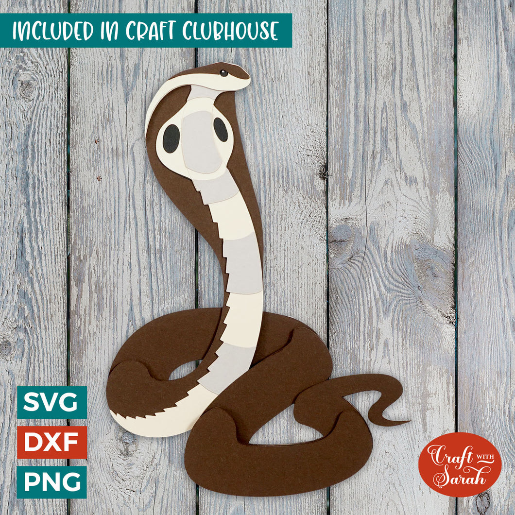 Cobra SVG | Layered Snake Cut Files