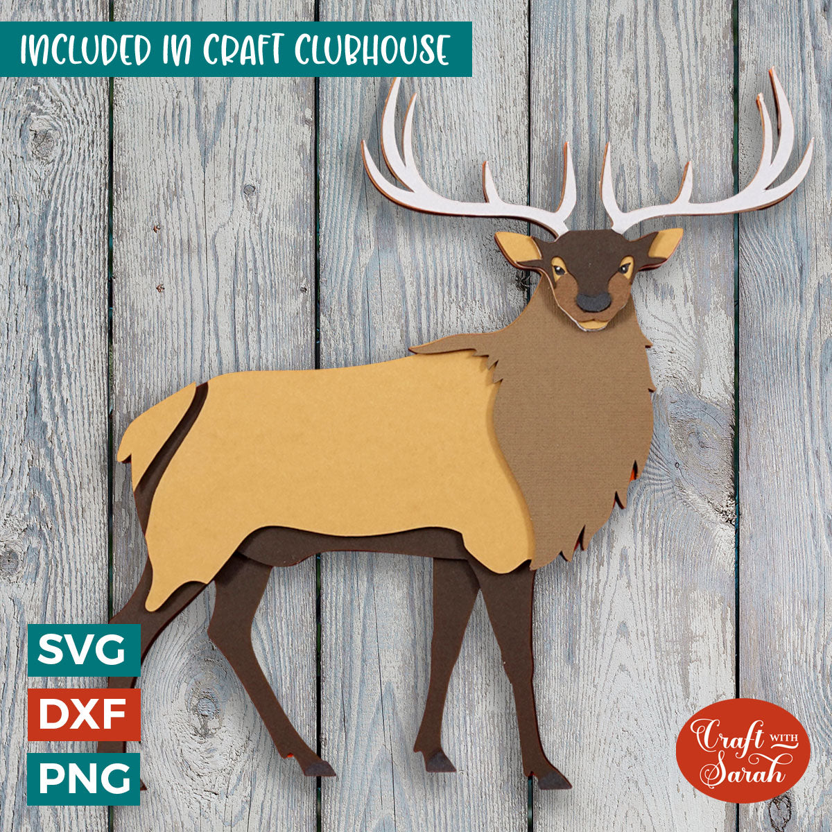 Elk SVG | 3D Layered Woodland Elk Cutting File – Craft with Sarah
