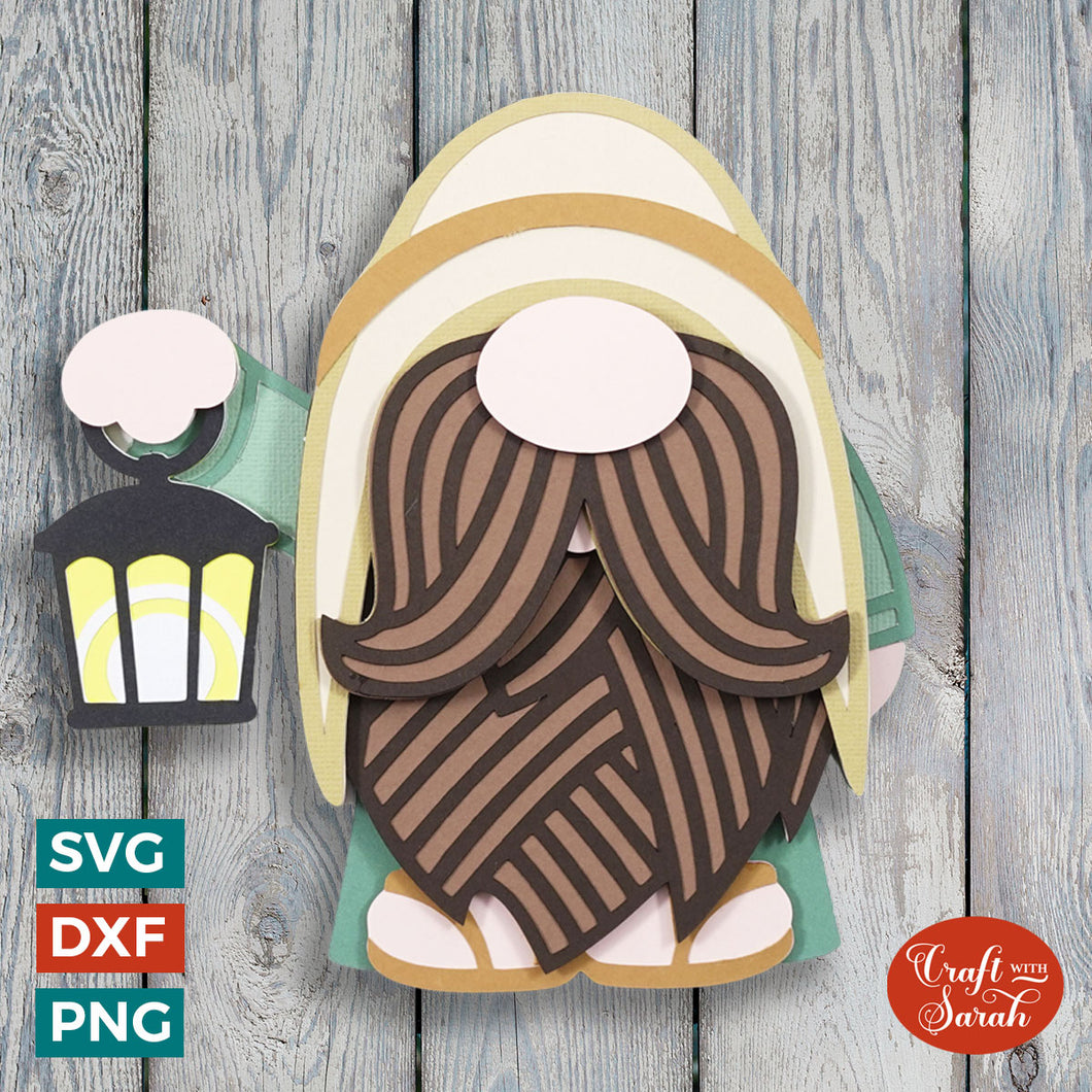 Joseph Nativity Gnome SVG | Christmas Joseph Gonk Cut Files