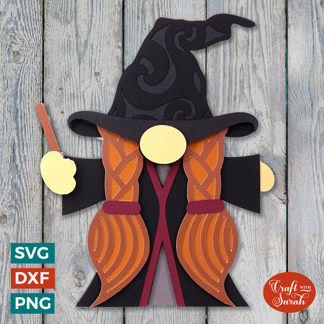 Magical Gnome SVG | Layered Female Magic Gonk Cut Files