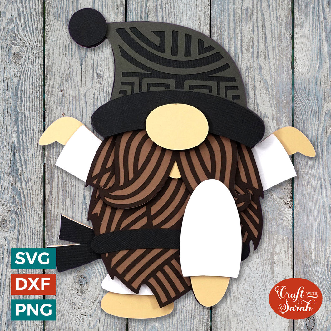 Martial Arts Gnome SVG | Layered Jujutsu Male Gonk Cut Files