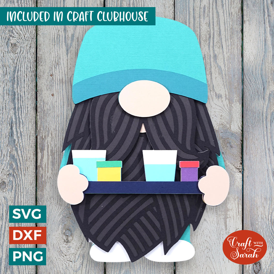 Nurse Gnome SVG | Layered Male Medical Nurse Gnome Cut File