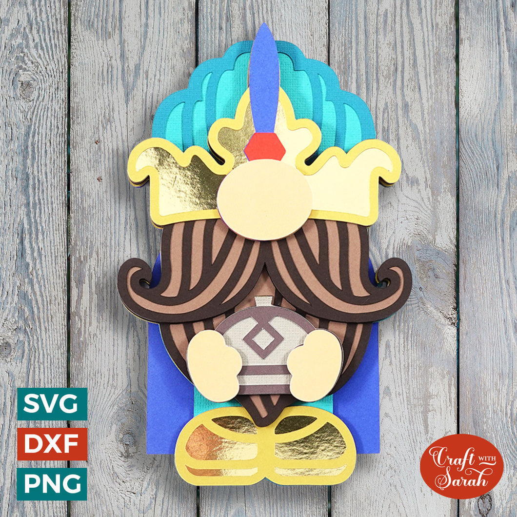 Wise Man 3 Nativity Gnome SVG | Christmas Gift Bearer Gonk Cut Files