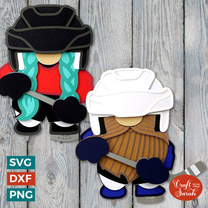 Ice Hockey Gnome SVGs | Layered Ice Hockey Player Gonk Cut Files
