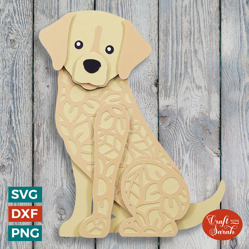 Labrador SVG | Layered Labrador Dog Breed Cutting File