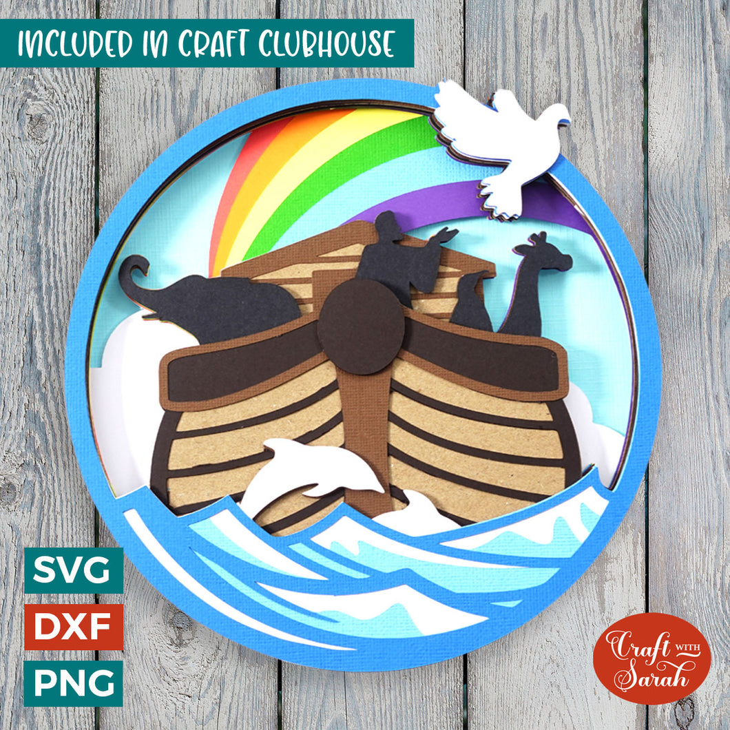 Noah's Ark SVG | 3D Layered Bible Story Cutting File