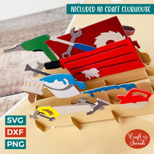 Load image into Gallery viewer, Toolkit Popout Card SVG Cut File
