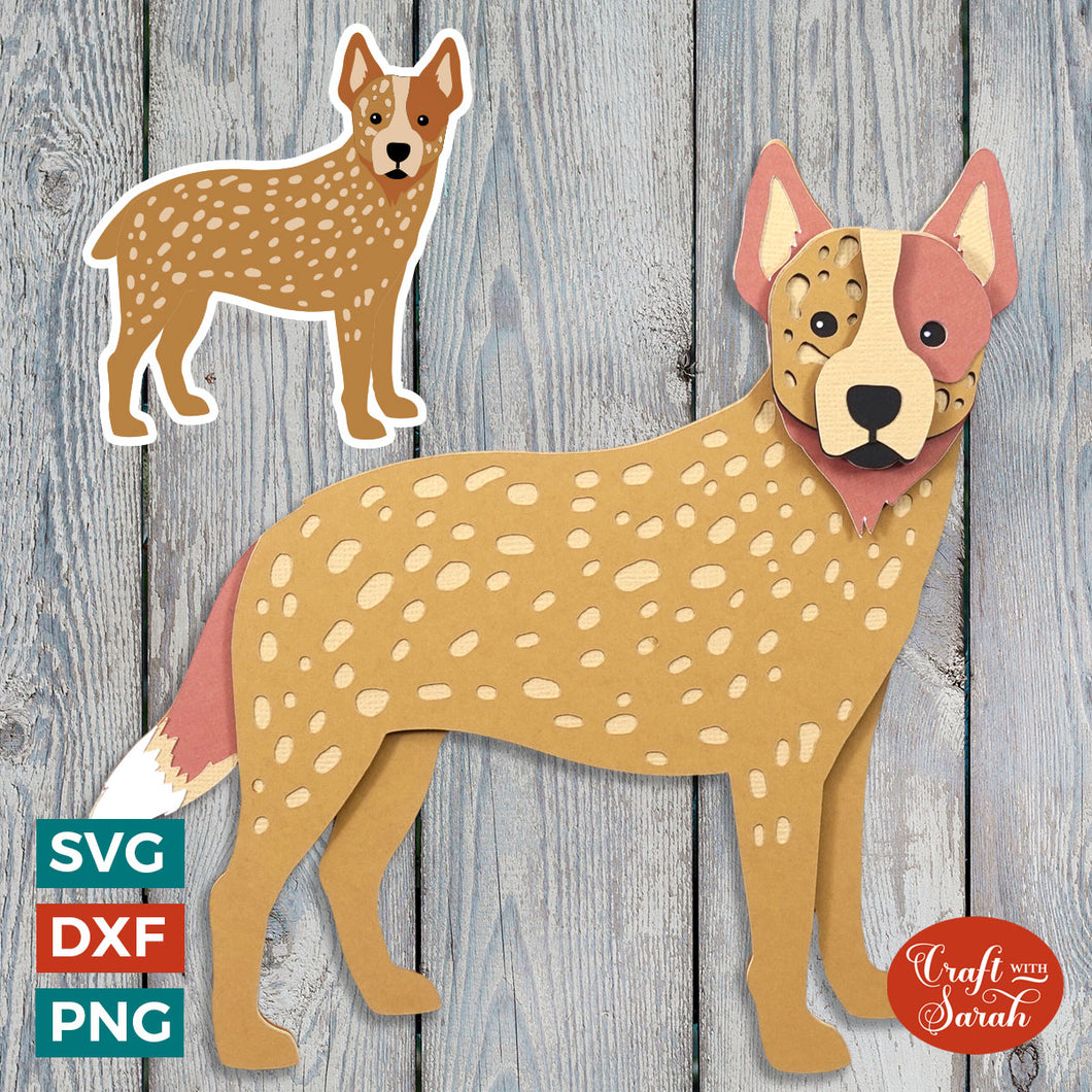 Red Heeler SVG | Layered Red Heeler 3D Cutting File
