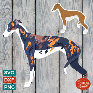 Spanish Greyhound SVG | Layered Spanish Galgo Dog Cutting File