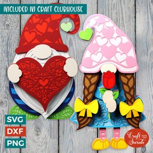 3D Valentine's Day Gnomes | Layered Love Heart Gnomes