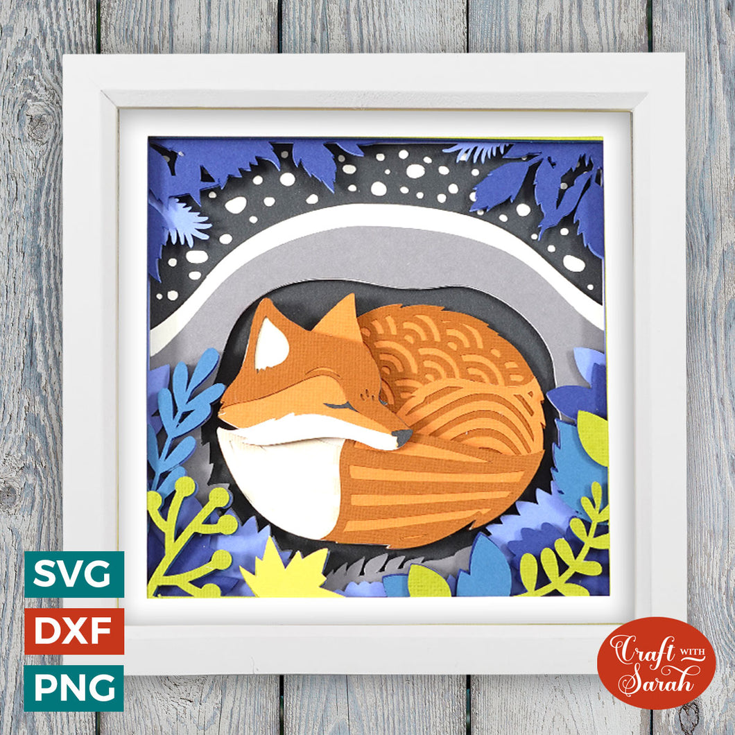 Winter Fox Shadow Box Cutting File | CCC23