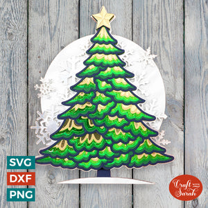 Winter Tree Layered Christmas Cutting File | CCC23