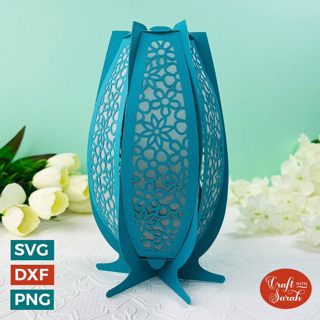 3D Slot-Together Vase SVG  | Circular 3D Vase Cutting File