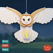 Load image into Gallery viewer, Barn Owl Lantern SVG
