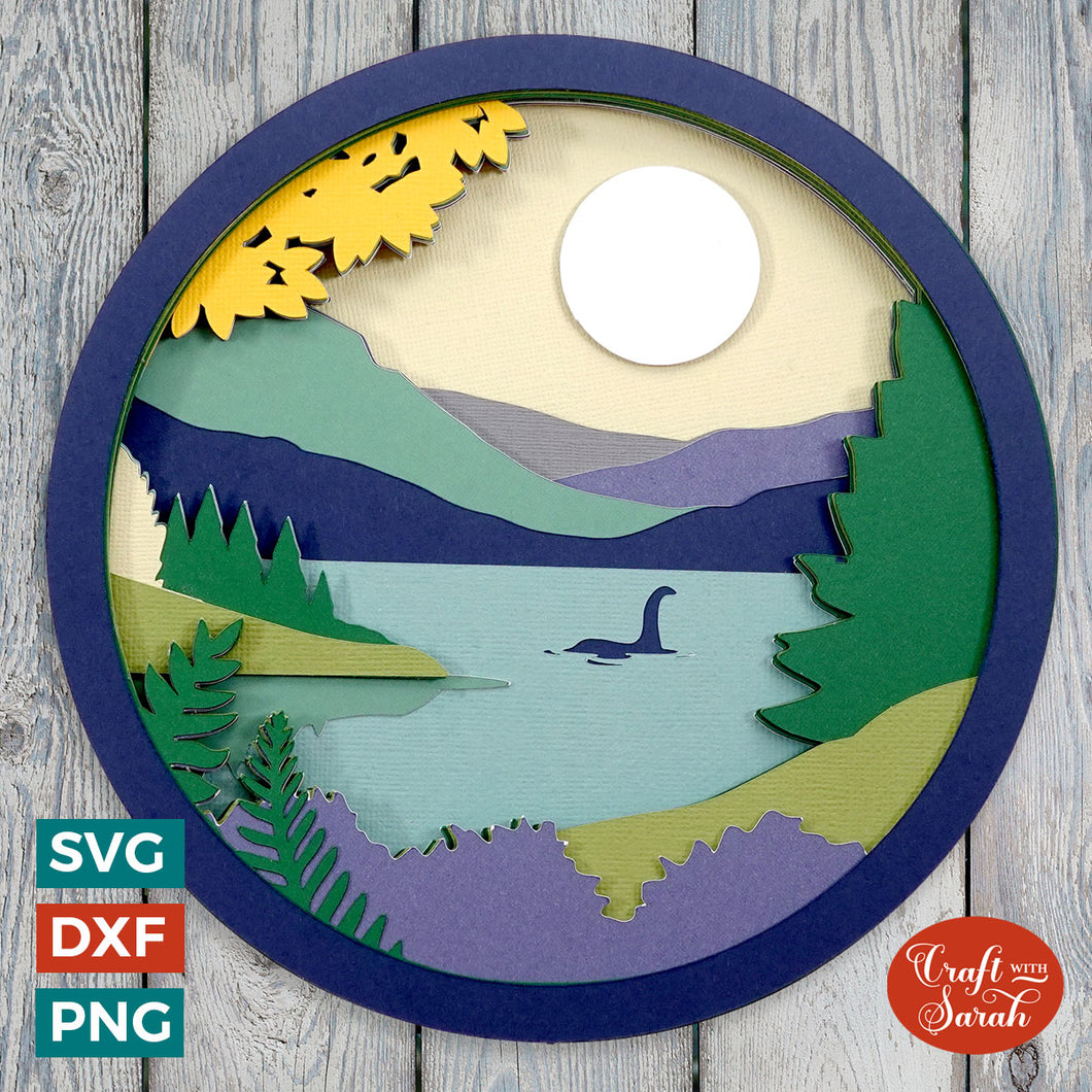 Loch Ness Monster SVG | Layered Scottish Mythical Creature Cutting File