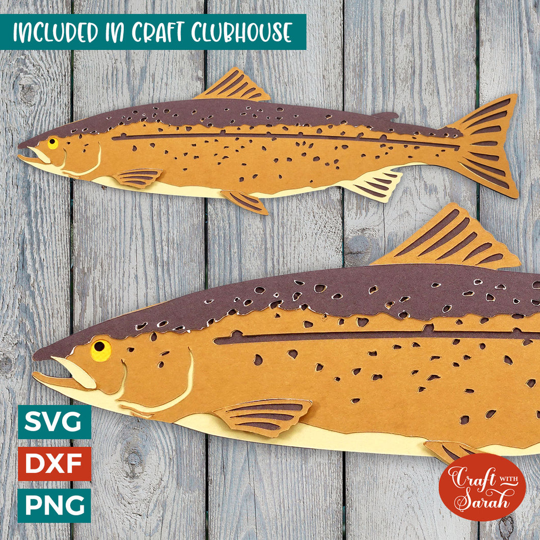 Salmon SVG | Layered Salmon Fish Cutting File