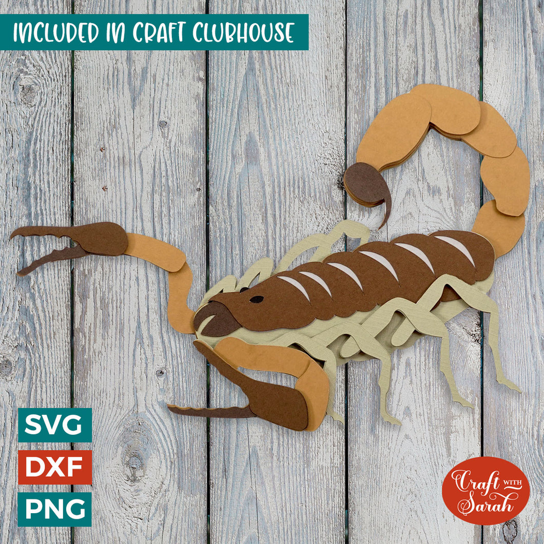 Scorpion SVG | Layered Insect Cutting File