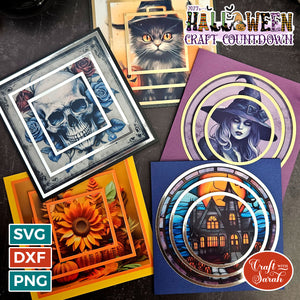 15 Printable Halloween Pictures & Pyramid Card Templates