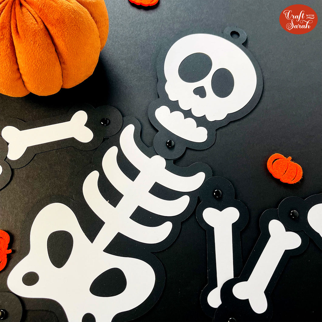 Movable Skeleton SVG |  Halloween Skeleton Cutting File