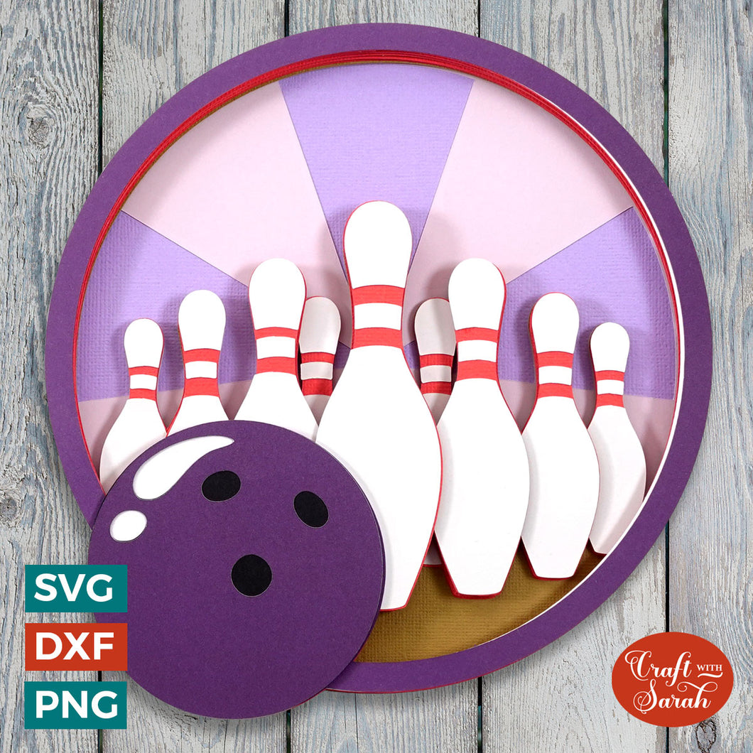 10 Pin Bowling SVG |  3D Bowling Alley Cut Files