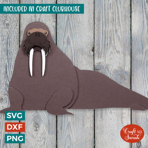 Walrus SVG | Layered Walrus Cutting File