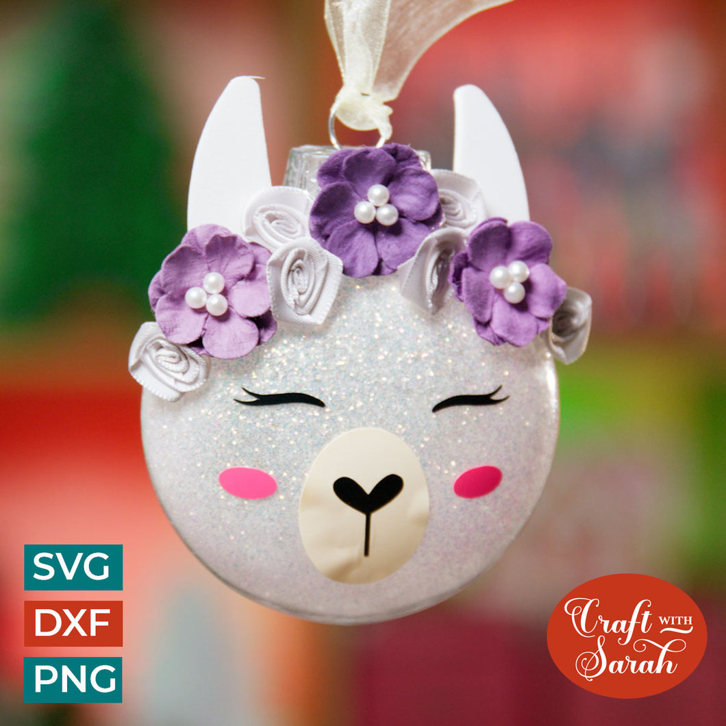 Llama Face Cutting File for Glitter Ornaments