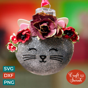 Cat Face Cutting File for Glitter Ornaments