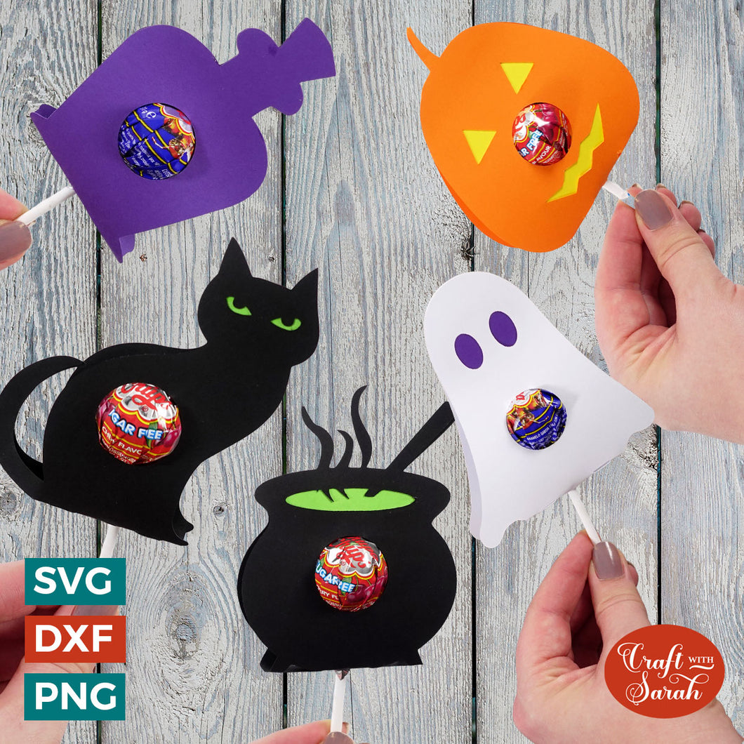 Halloween Lollipop Holder Bundle | 5 Halloween Lolly Holders