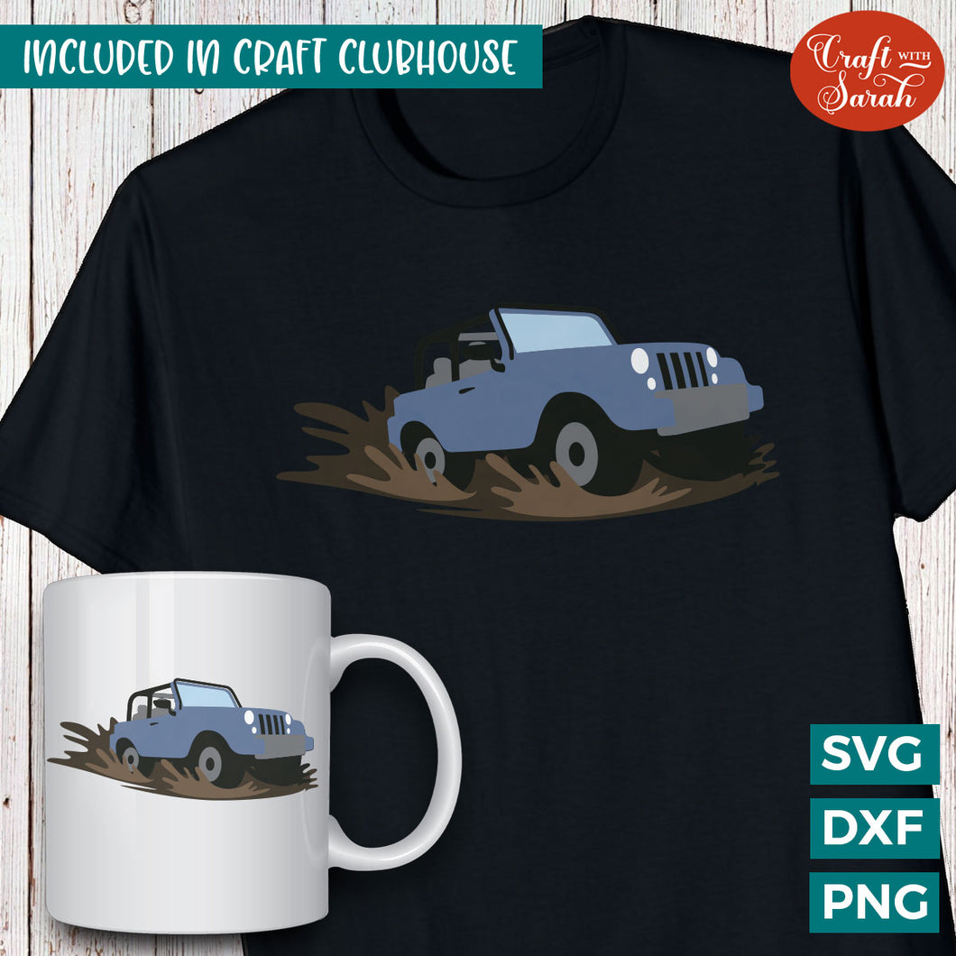 4x4 Off Roader Car SVG | Vinyl Version