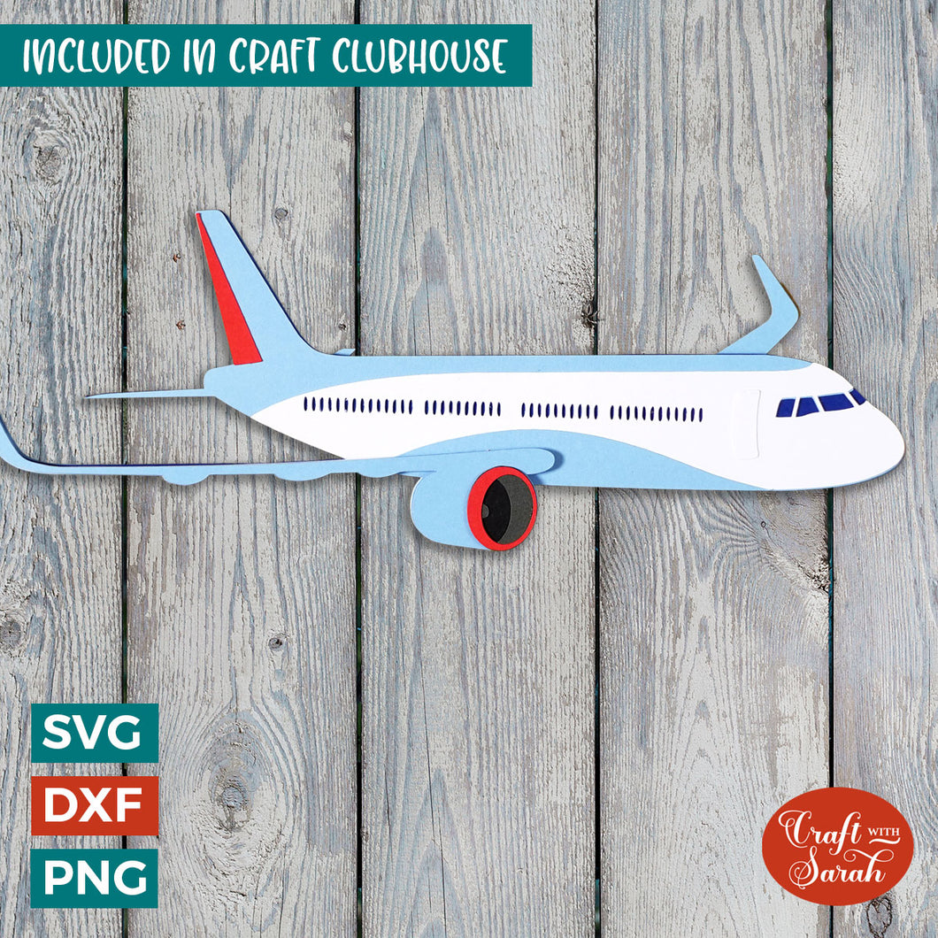 Airplane SVG | Layered Airplane Cutting File