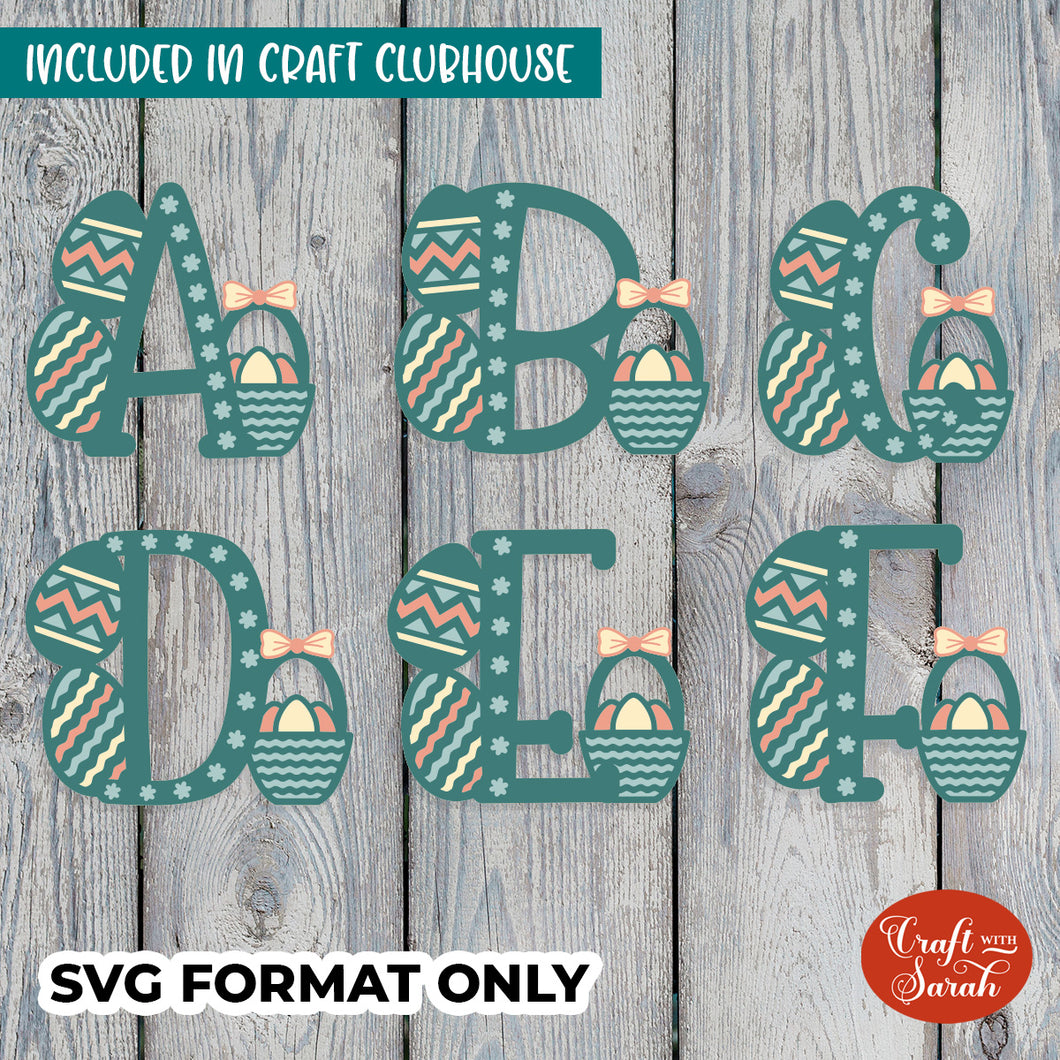 Easter Layered Alphabet | A-Z & 0-9 Alphabet SVGs